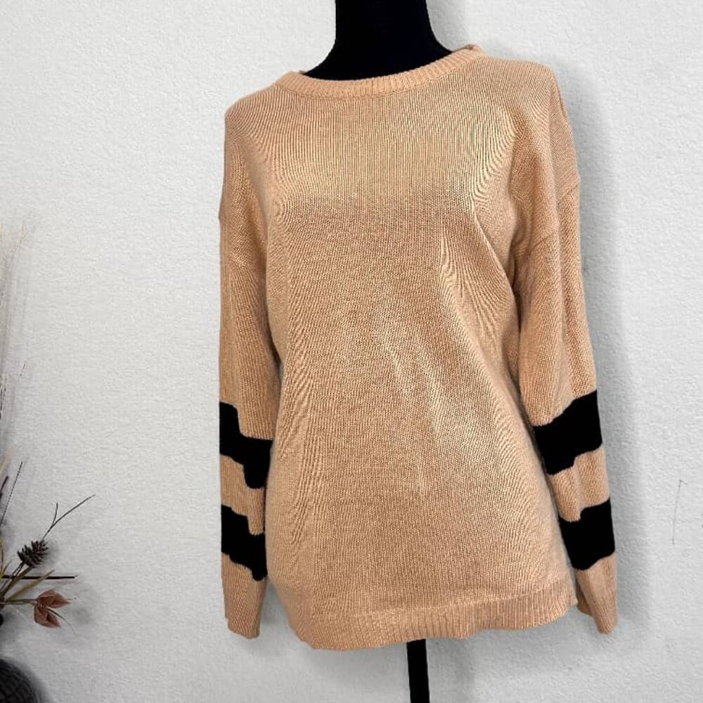 Knit Round-Neck Sweater Top